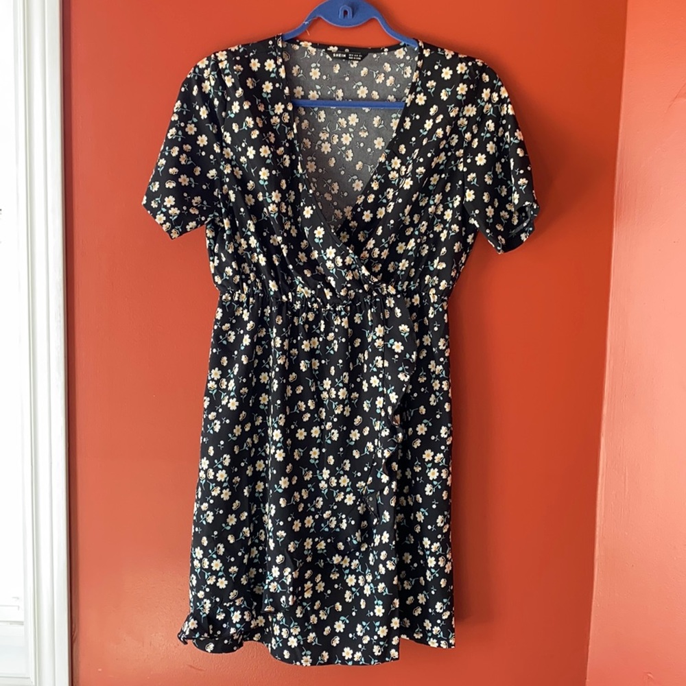 Floral wrap dress
